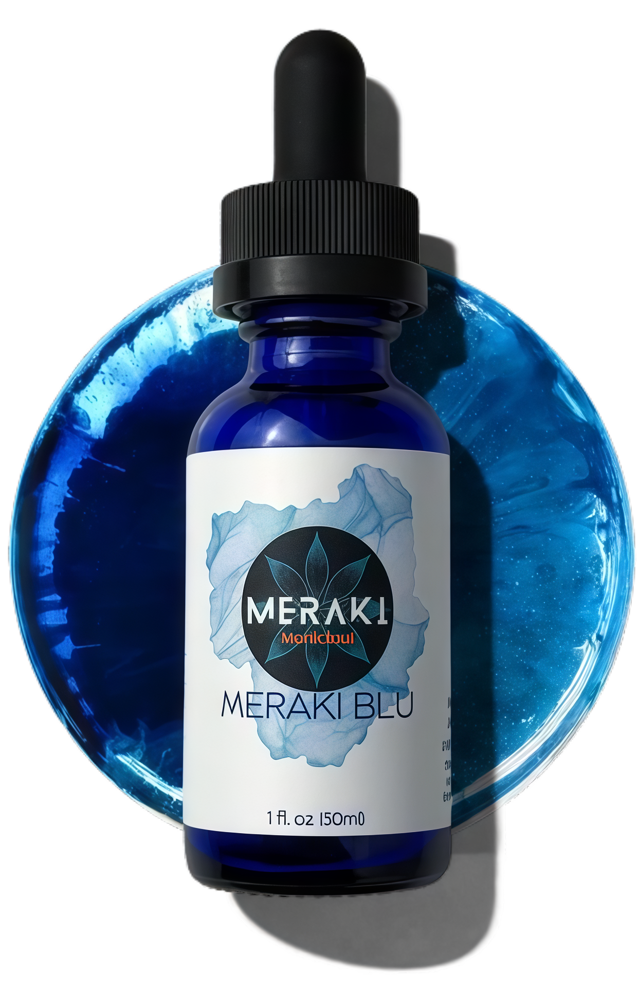 Meraki Blu USP Grade Methylene Blue Solution, 1% Formula, 30 mL | Third-party tested methylene blue solution, high-purity 1% liquid formula in a 30 mL glass dropper bottle.